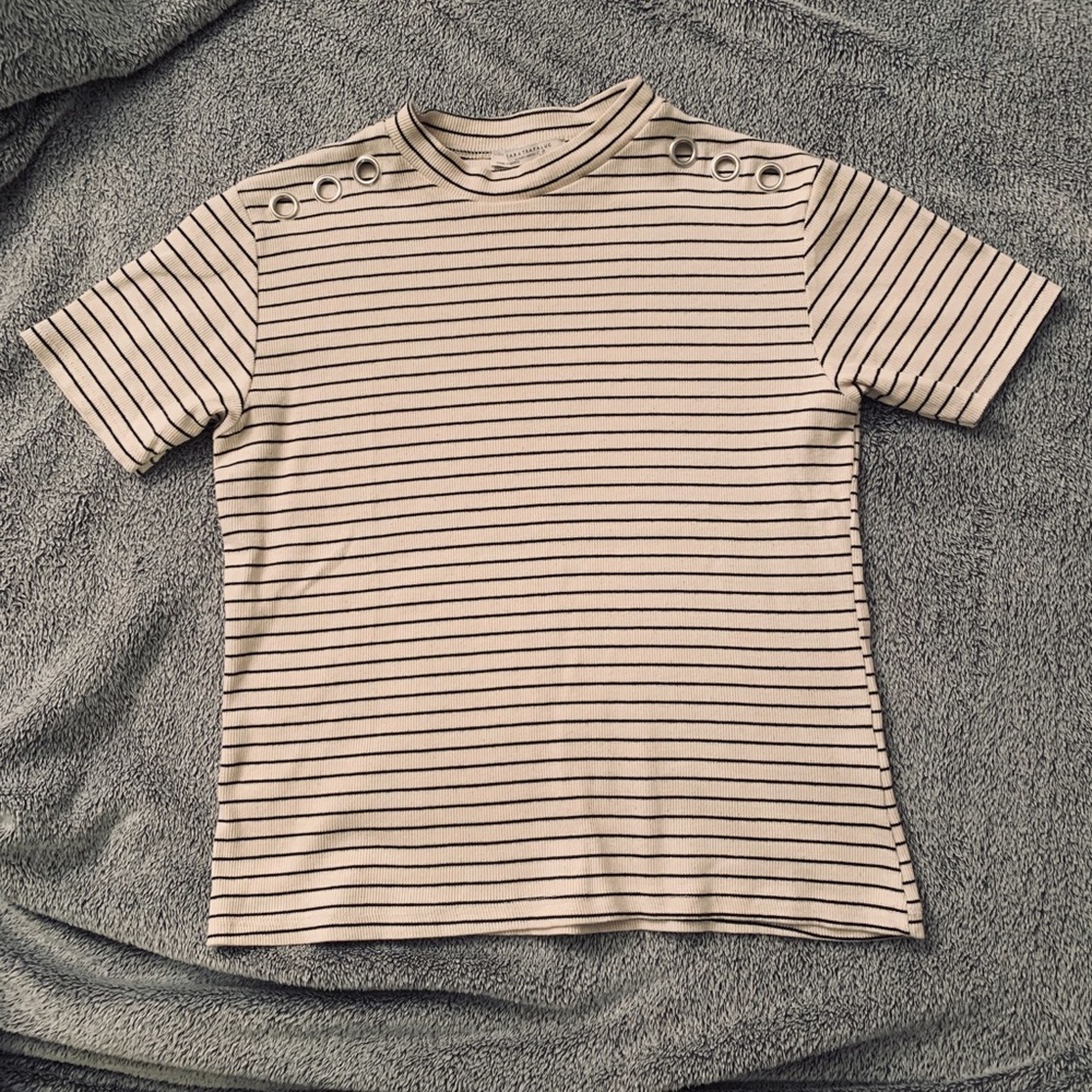 Zara Cream stripped shirt